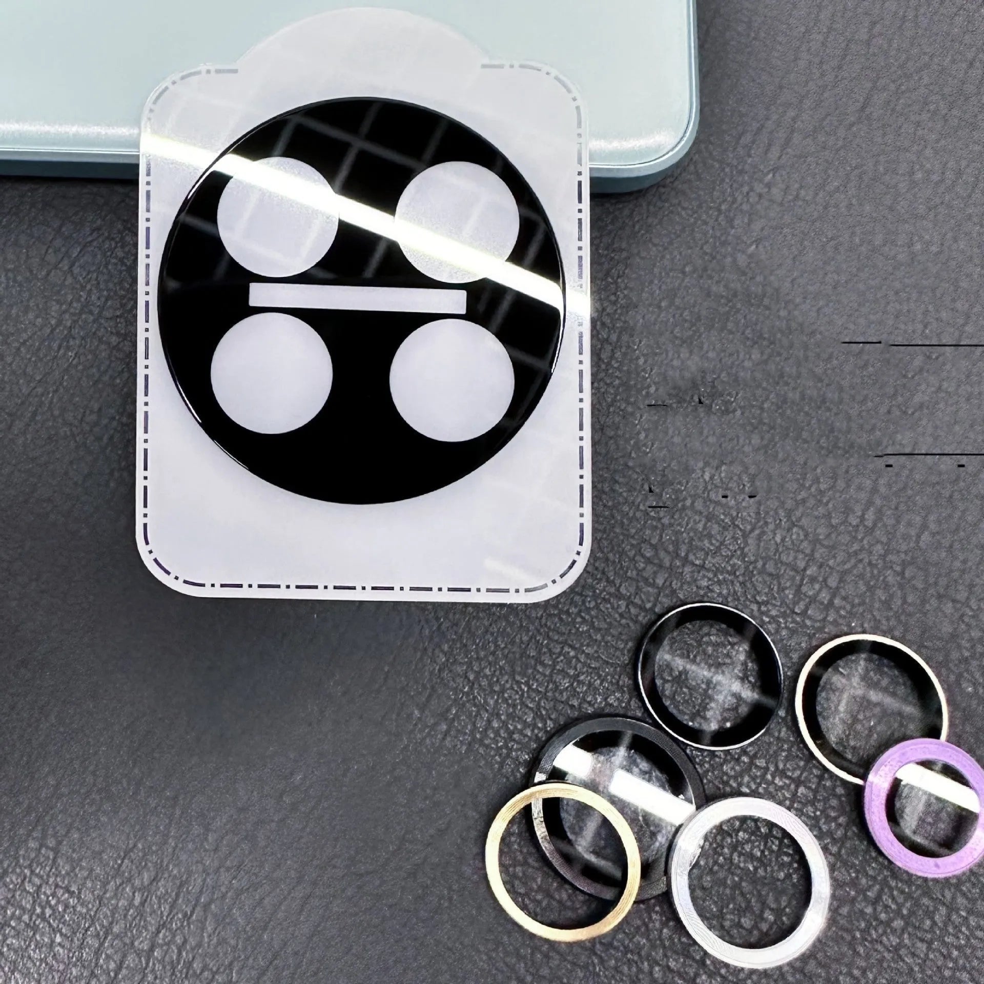 Tempered glass lens protector for OnePlus 12, 11, and Find N3 smartphones with black ring design