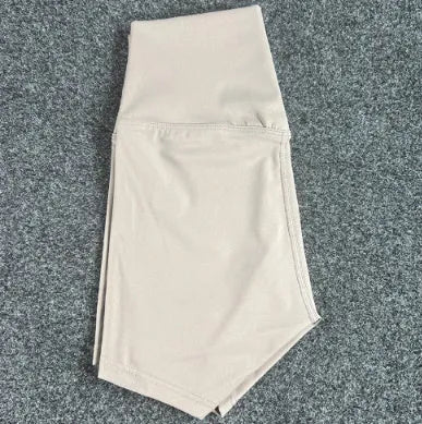 Women's high waist yoga shorts in quick-dry nylon fabric available in multiple colours