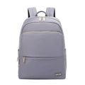 Oxford cloth women's backpack with mesh back panel and adjustable straps in black or purplish grey