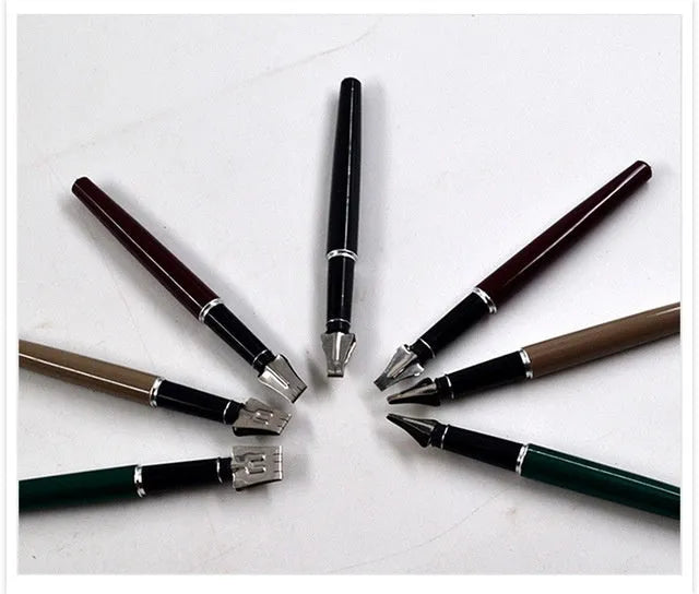 Right Point 7-piece calligraphy pen set with 2mm to 11mm stainless steel nibs in plastic metal holders