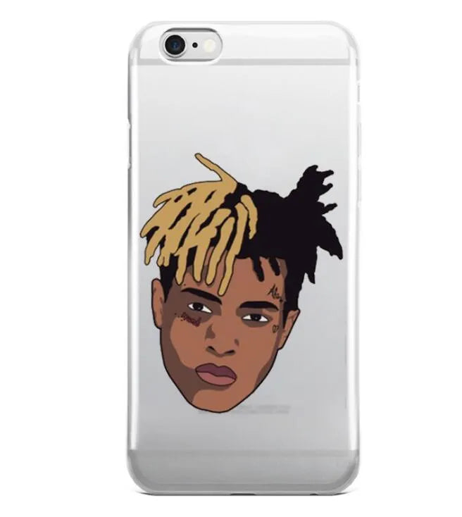 XXTENTACION design transparent iPhone case with patterned artwork and matte finish