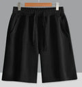 Cotton summer shorts with micro-elastic fabric in straight cut design showing colour options