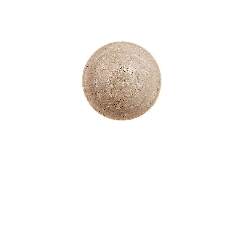Yellow cave stone semicircle wall lamp with iron housing and pull switch