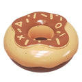 Pink donut-shaped dog chew toy with textured surface for molar cleaning