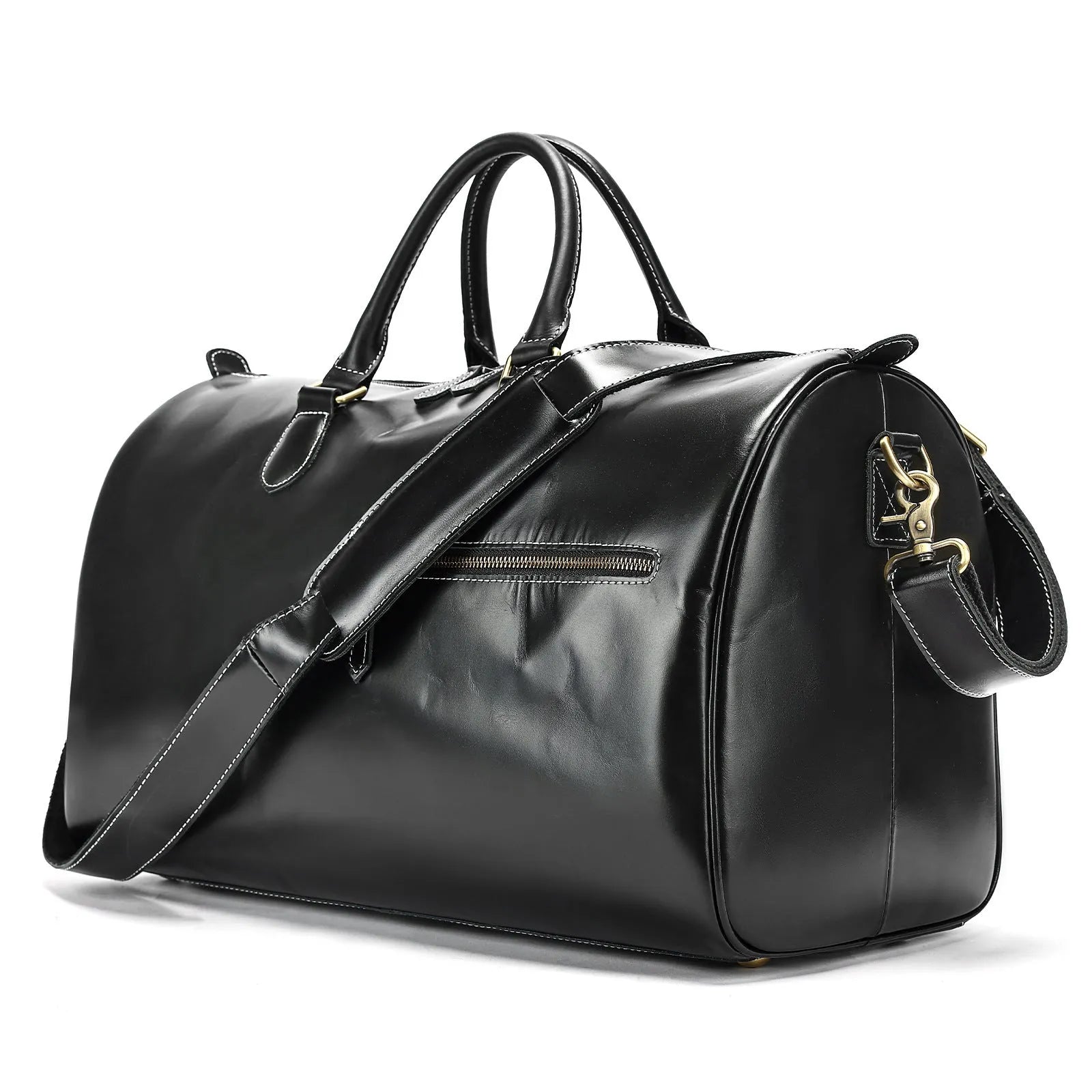 Men's genuine leather crossbody bag in vintage design with large capacity dimensions