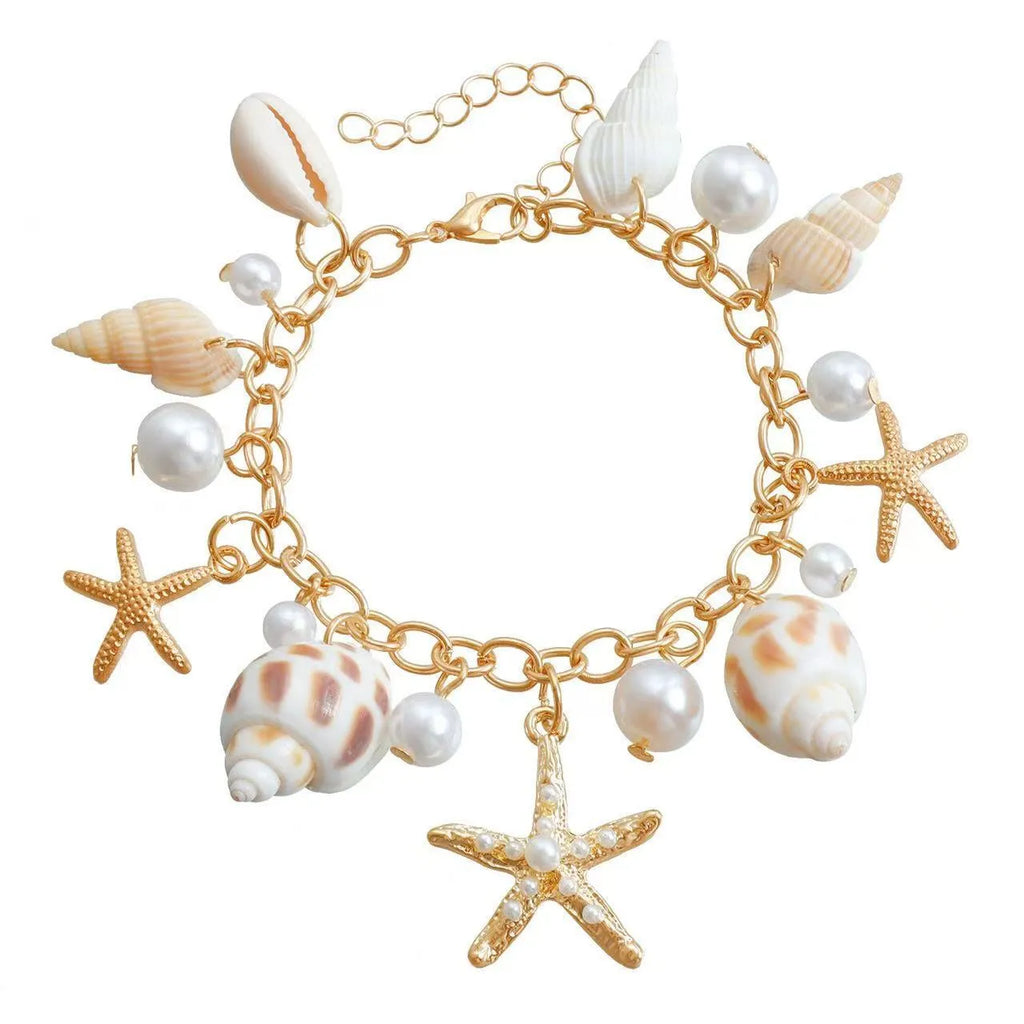 Women's star waist chain and matching bracelet jewellery set for summer beach fashion