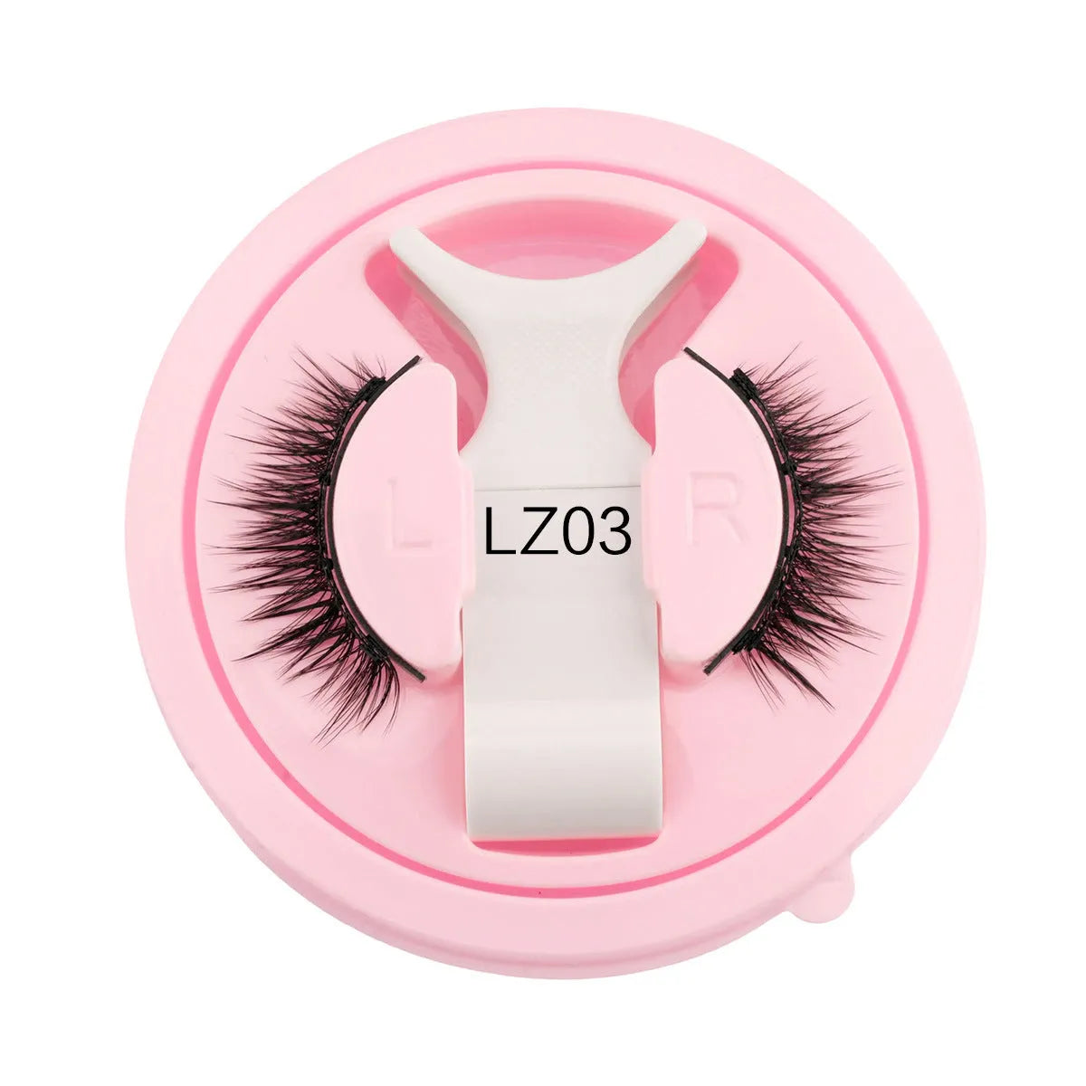 Reusable waterproof glue-free false eyelashes in artificial fibre with thick natural appearance