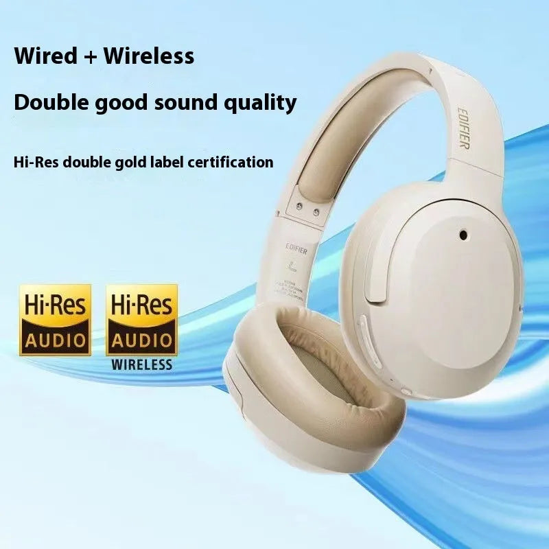 Double Gold Standard Version active noise reduction Bluetooth headset in gray over-ear design