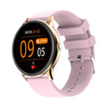 Smart Bluetooth sports watch with circular display showing health metrics on silicone wristband