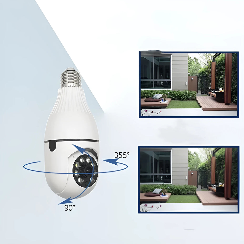 Wireless indoor security camera with wide-angle lens and full-colour night vision capability