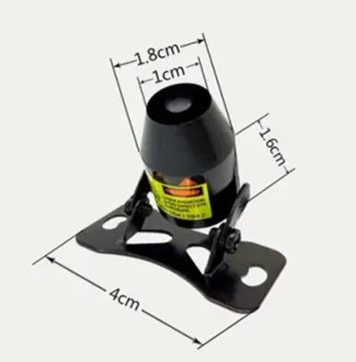 Black laser fog light anti-tailing anti-collision warning spotlight for vehicle rear safety