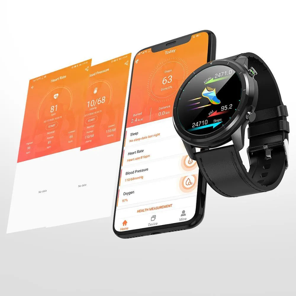 LEMFO LF26 smart fitness bracelet with 1.3-inch touch screen shown in Black colour