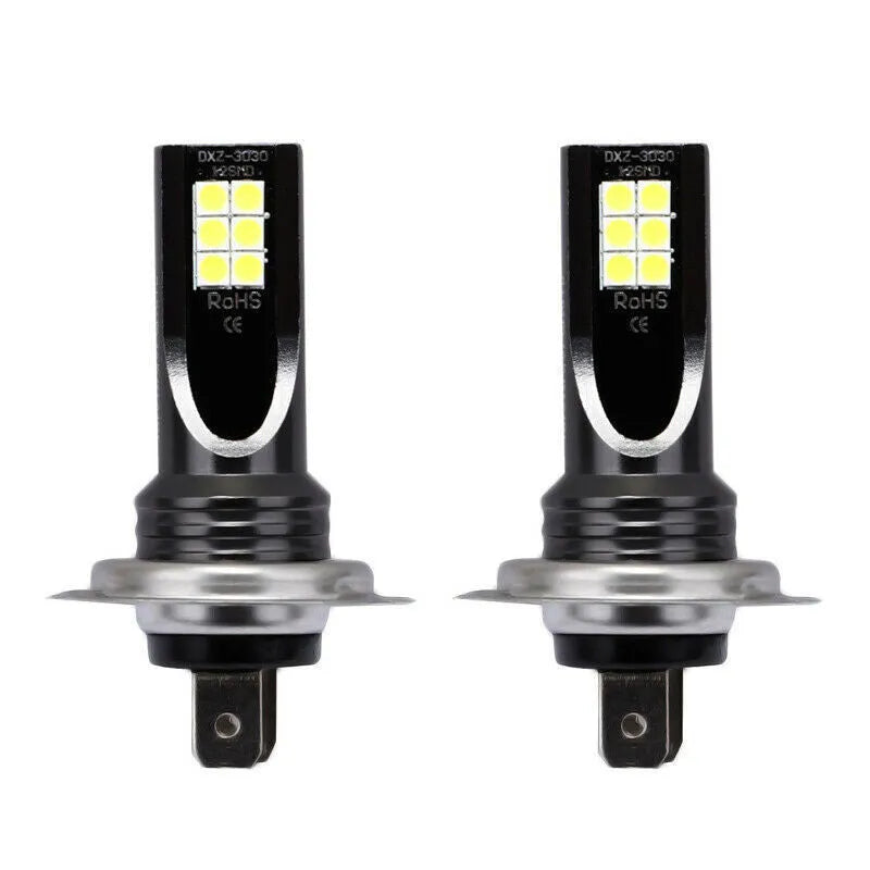 H7 110W LED fog light bulb with 12 SMD LEDs and aluminium housing