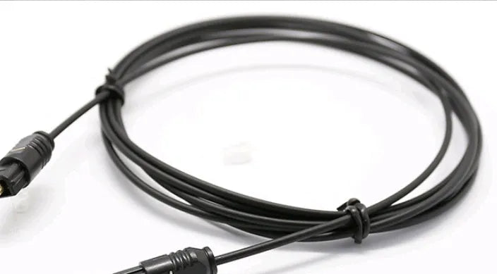 OD2.2 optical digital audio cable with PVC jacket shown in multiple available lengths