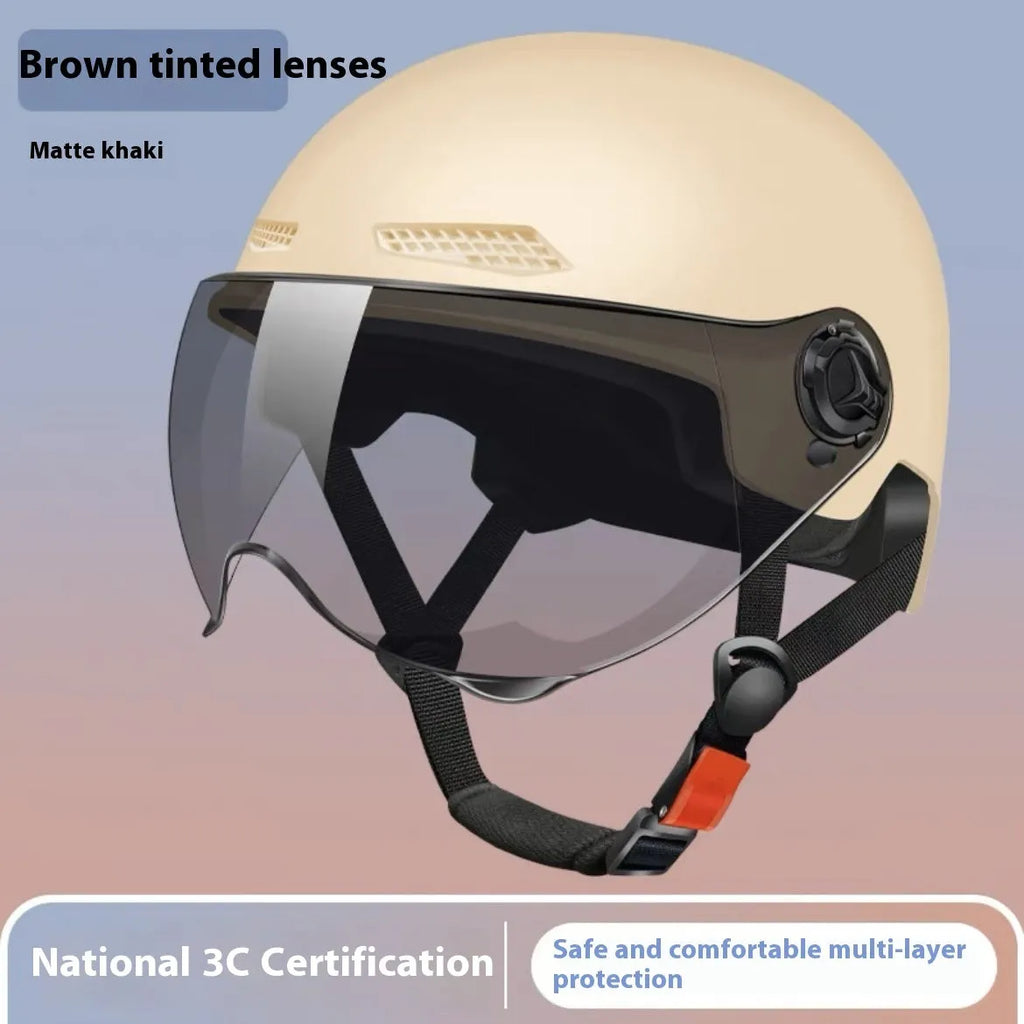 3C certified polypropylene motorcycle helmet for electric vehicle commuting in multiple colours
