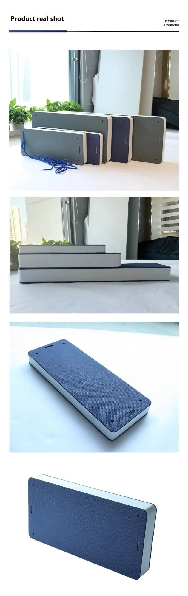 Thickened blue EVA foam boat fender for anti-collision protection on a dock.