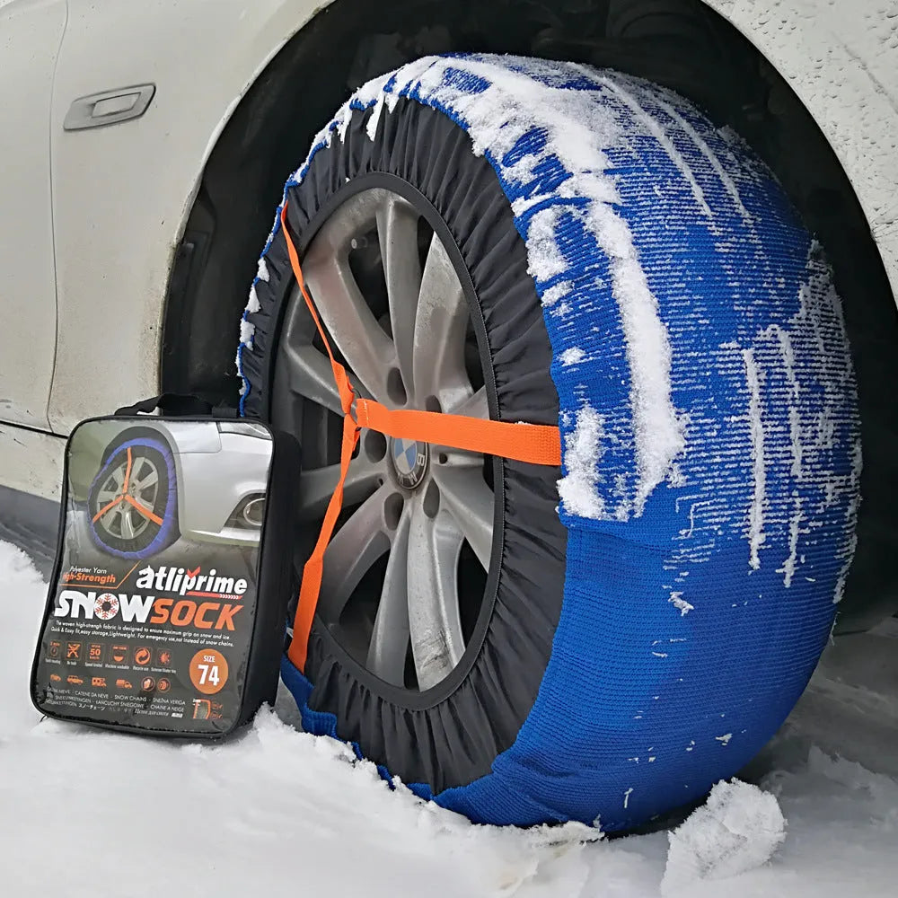 KD Snow Sock winter textile anti-skid chain in black jacquard polyester for car tyres