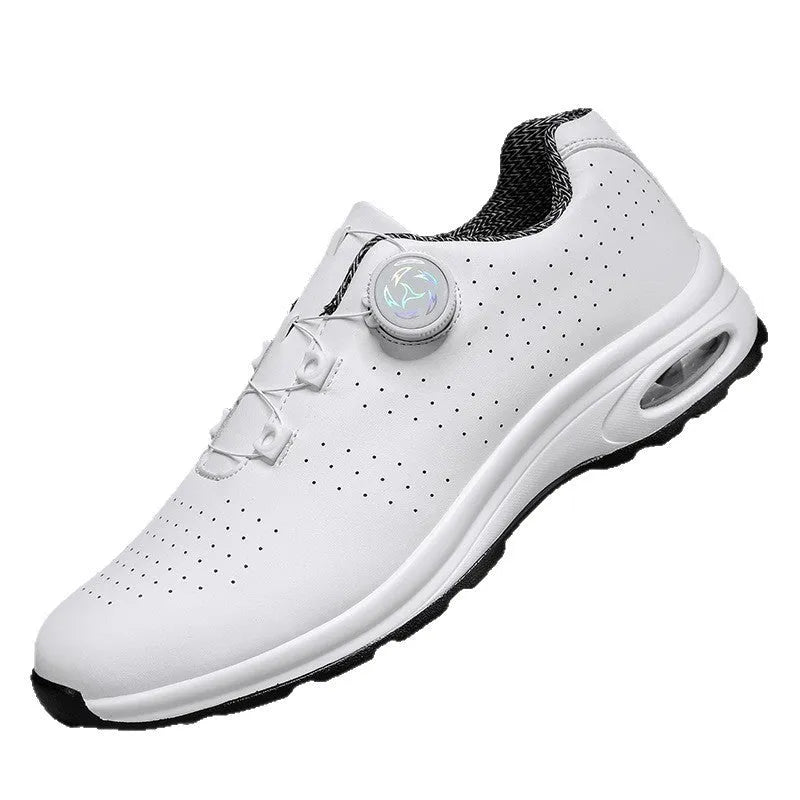 Low-top tennis shoes with mesh upper, composite sole, cross shoulder straps in black or white