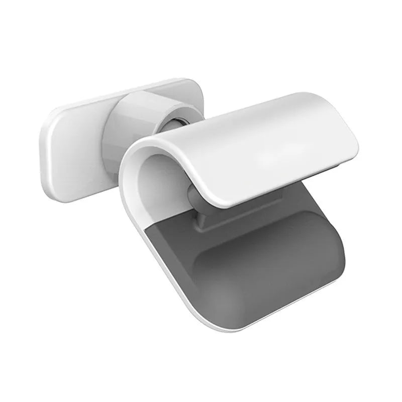 Black universal car phone holder with 360-degree rotation head mounted on a car air vent