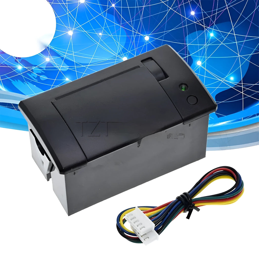 Embedded black thermal printer with serial port connection for single chip microcomputer