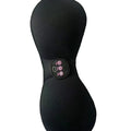 Black electric massage chest paste with 3-key English control interface and adhesive stickers