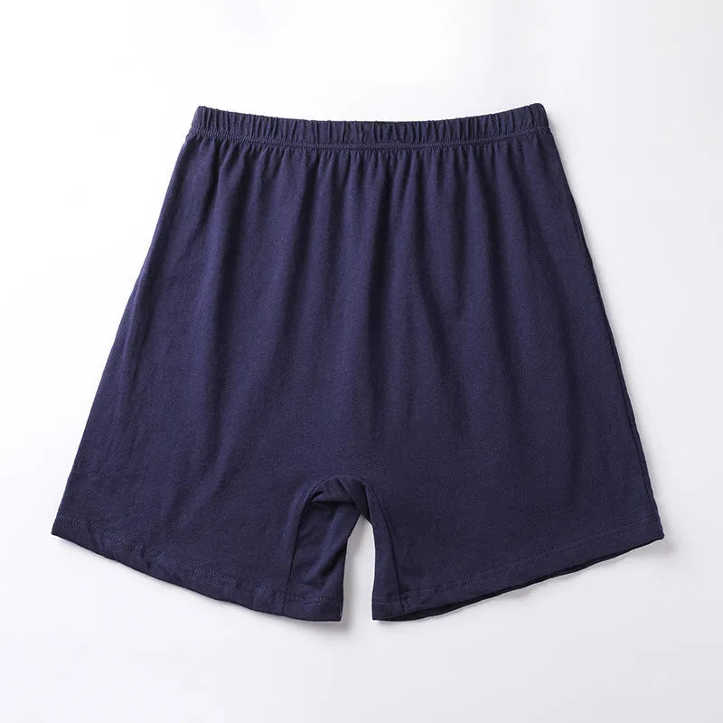 Men's solid colour modal boxers showing high waist design available in black, blue, gray and brown