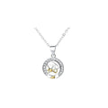 Sun moon tooth couple necklace with copper pendants and cross chain
