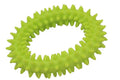 Blue TPR spiky circle ring dog chew toy for dental cleaning and bite training.