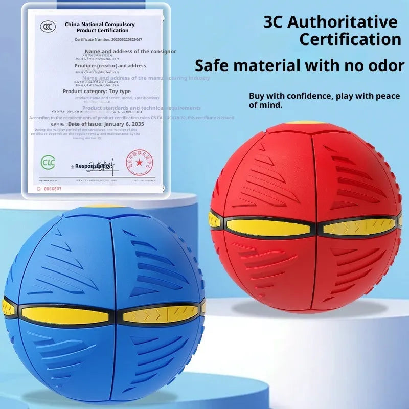 Children's bouncing stepping ball UFO deformation flash toy in plastic with elastic upgrade and thick step resistance