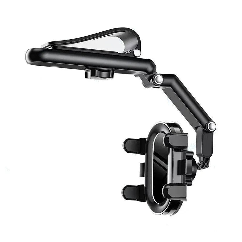 Black car rear seat sun visor holder with buckle installation for window shade mounting