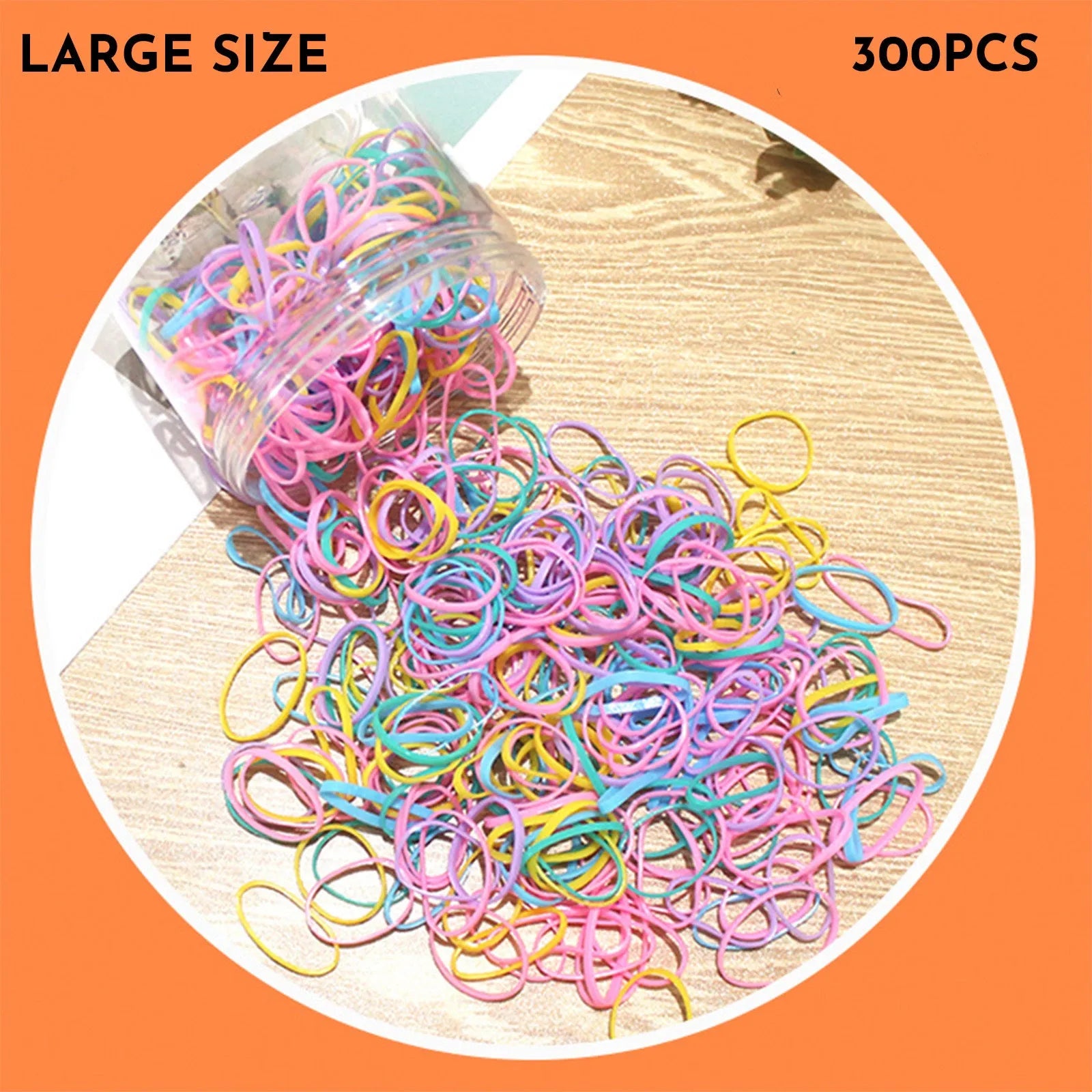 Multi-colour TPU elastic baby hair ties in reusable container for toddlers and infants