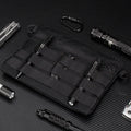 Black oxford cloth tactical pouch measuring 18cm by 3.5cm for outdoor gear.