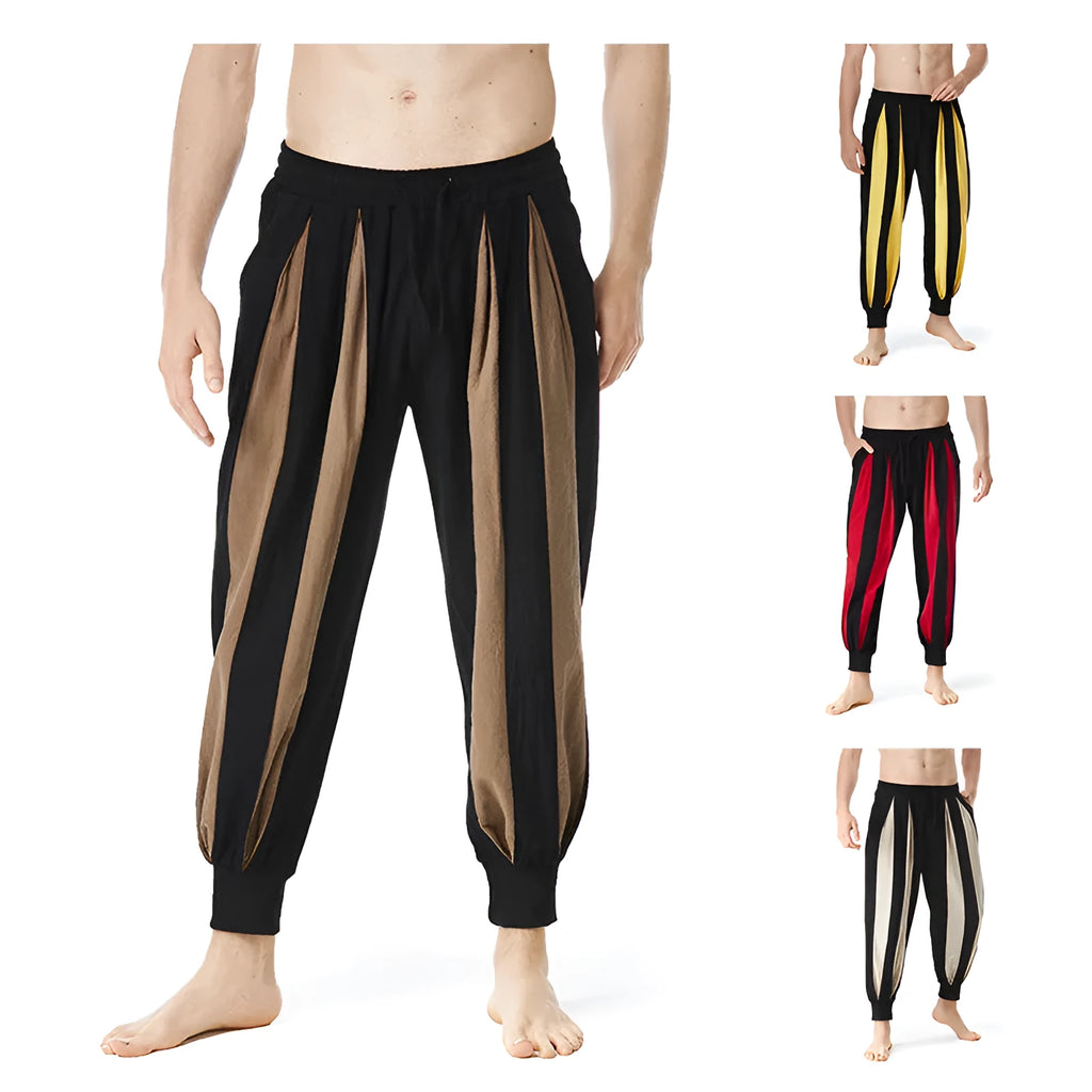 Men's straight-cut casual trousers in four colours with Asian sizing from S to 3XL
