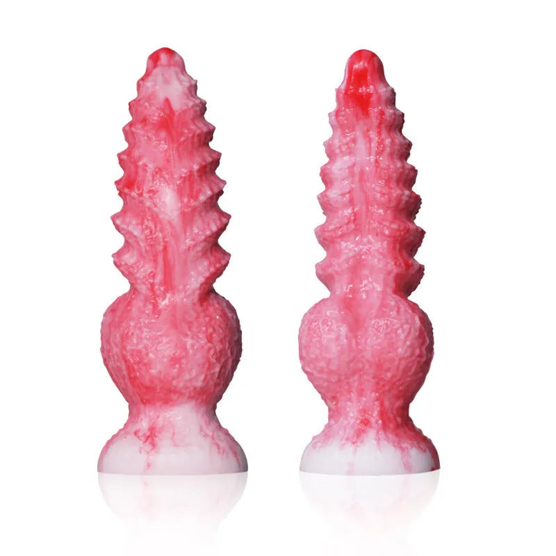 Pink shaped penis women's masturbation device made of platinum silicone