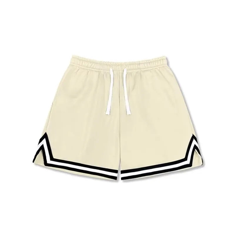 Men's loose sports summer shorts in medium elastic polyester fabric