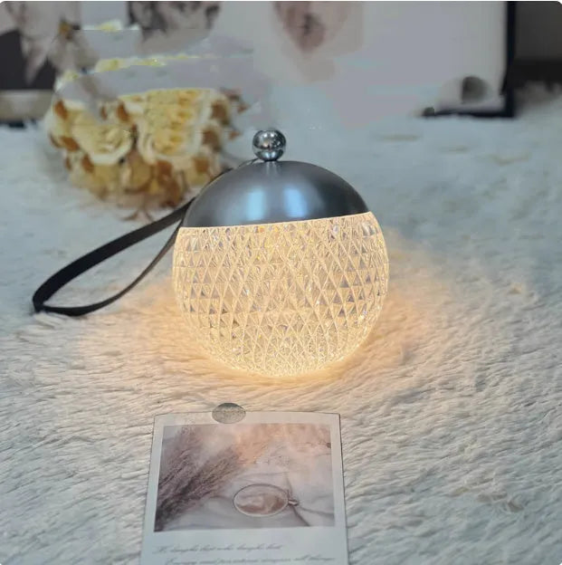 Portable dimmable LED desk lamp with touch control in chrome finish