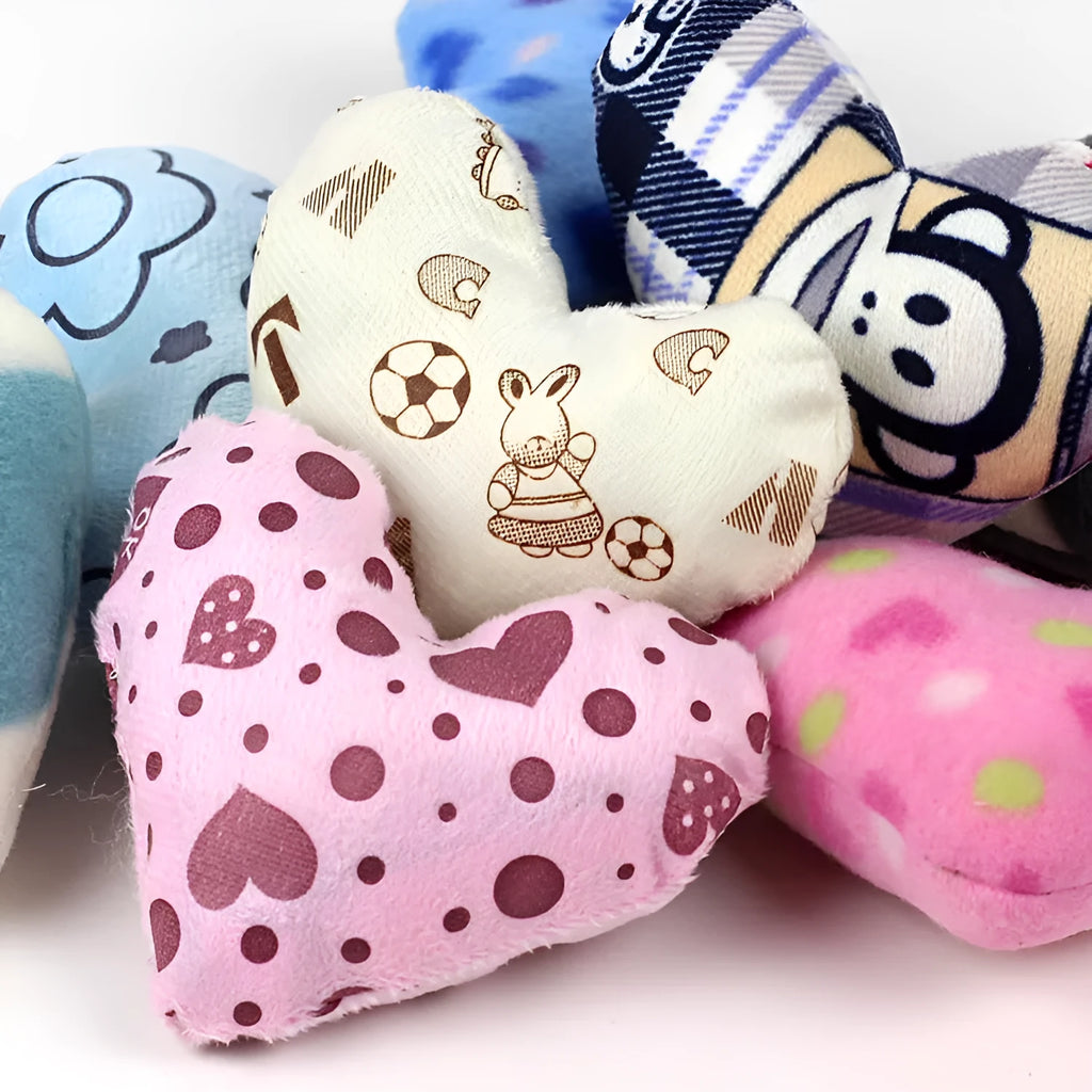 Soft plush chew toy pillow for small dogs and puppies 14x12cm