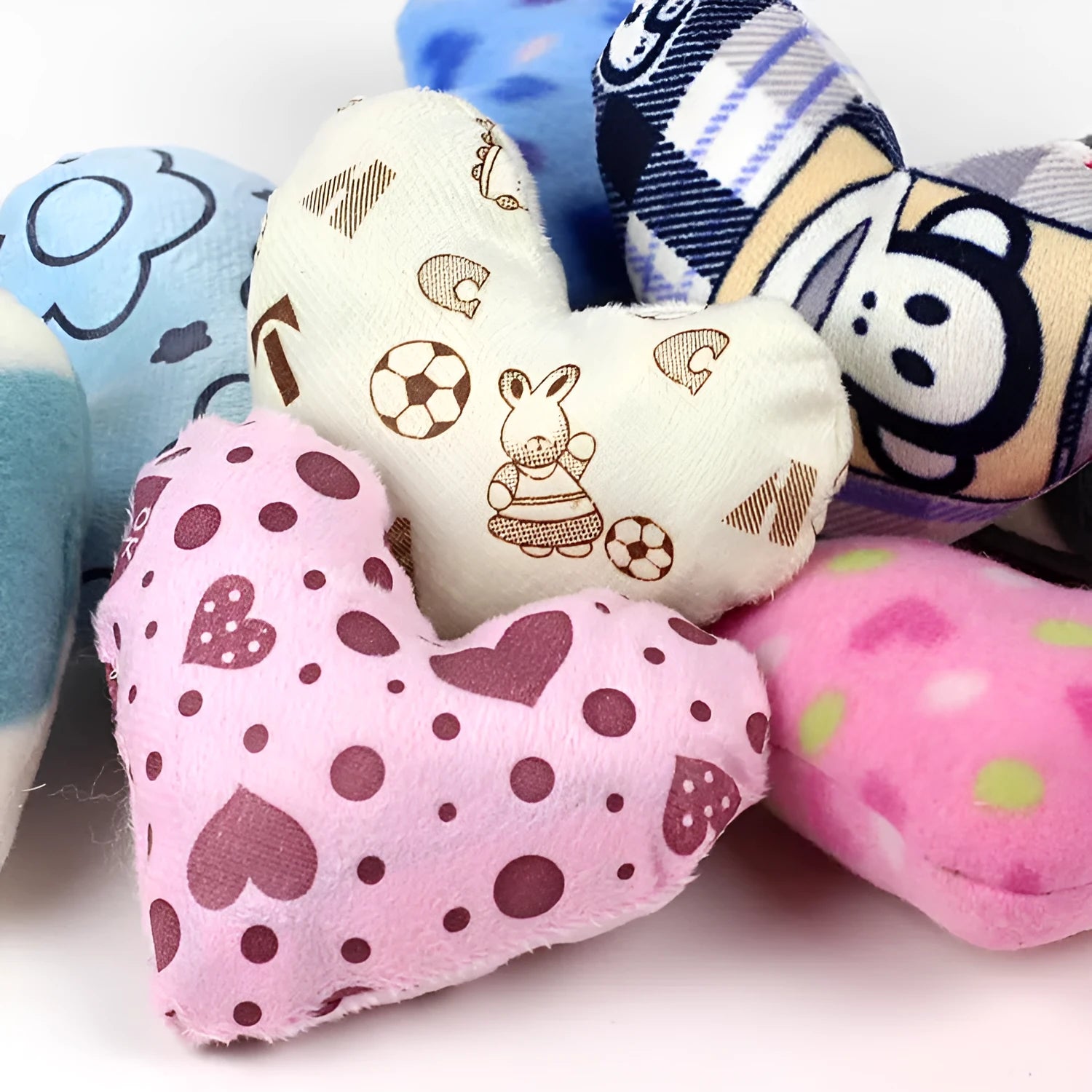 Soft plush chew toy pillow for small dogs and puppies 14x12cm