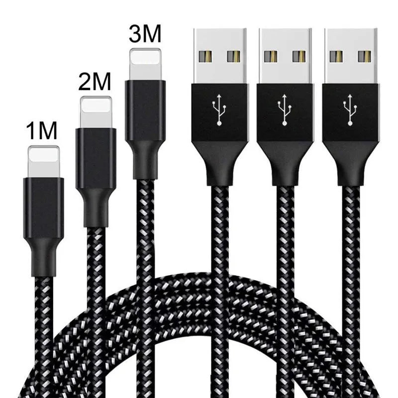 Braided fast-charge micro USB cable for Android phones in black and red colour.