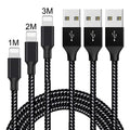 Braided fast-charge micro USB cable for Android phones in black and red colour.