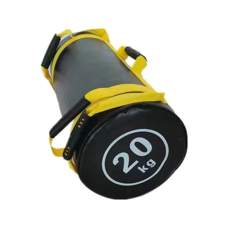Flat white PVC fitness sandbag training weight for strength conditioning