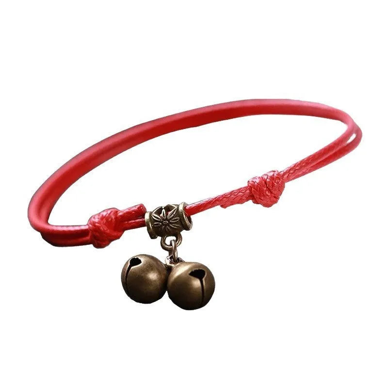 Nylon rope dog halter collar with brass buckle and optional bell in black, red or coffee colour