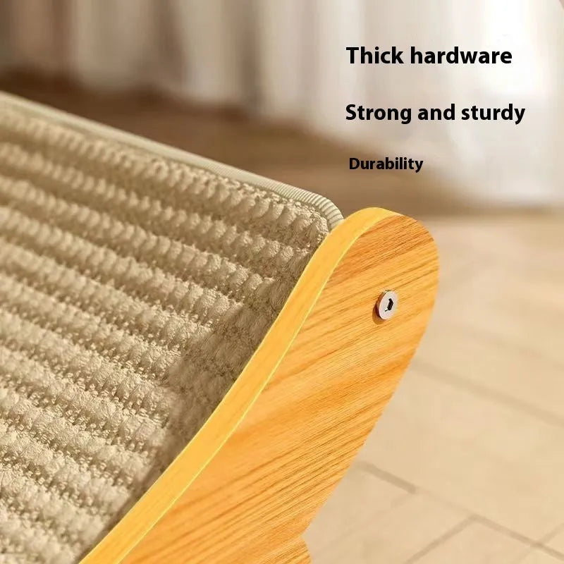 Sisal cat scratch board with woven texture in pastoral design, small and large size options