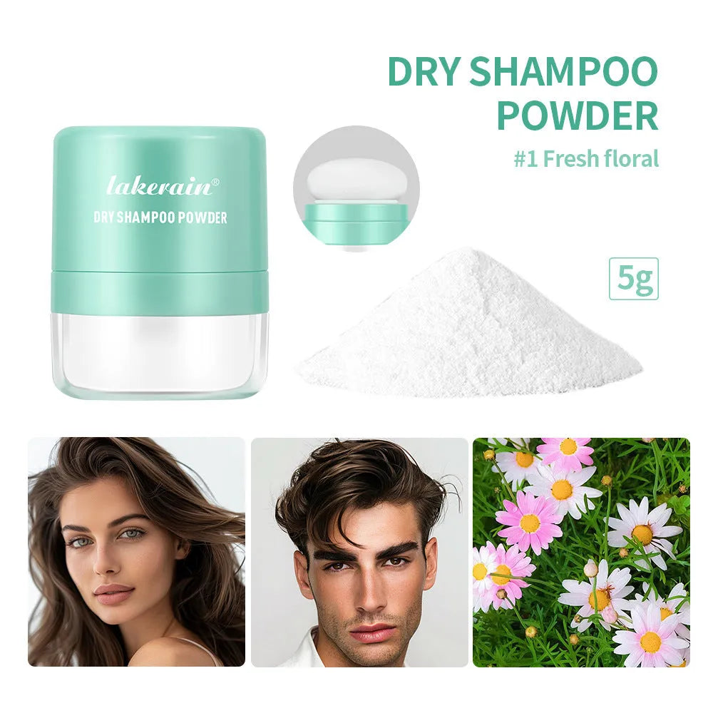 5g hair dry cleaning booster powder with sponge applicator and headband mirror in disposable format