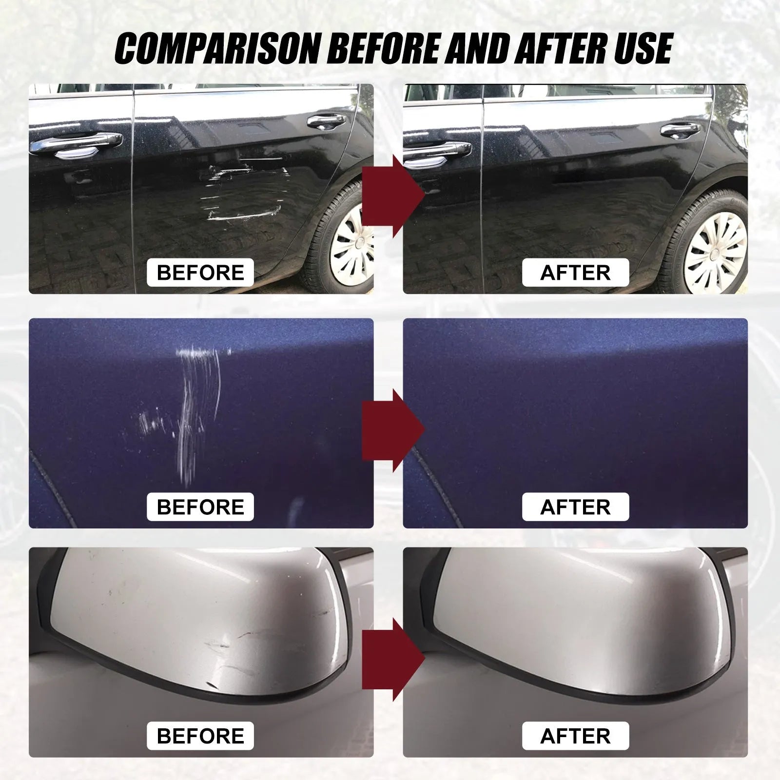 60ml car scratch repair wax set with applicator for paint surface maintenance