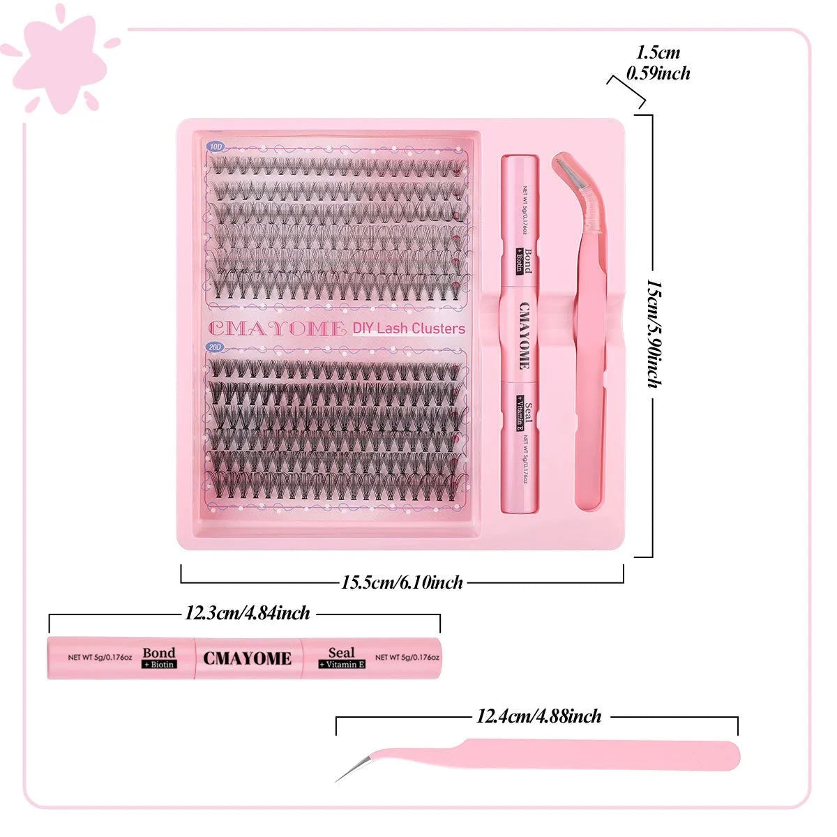 DIY single cluster false eyelashes individual artificial fibre lashes for custom volume