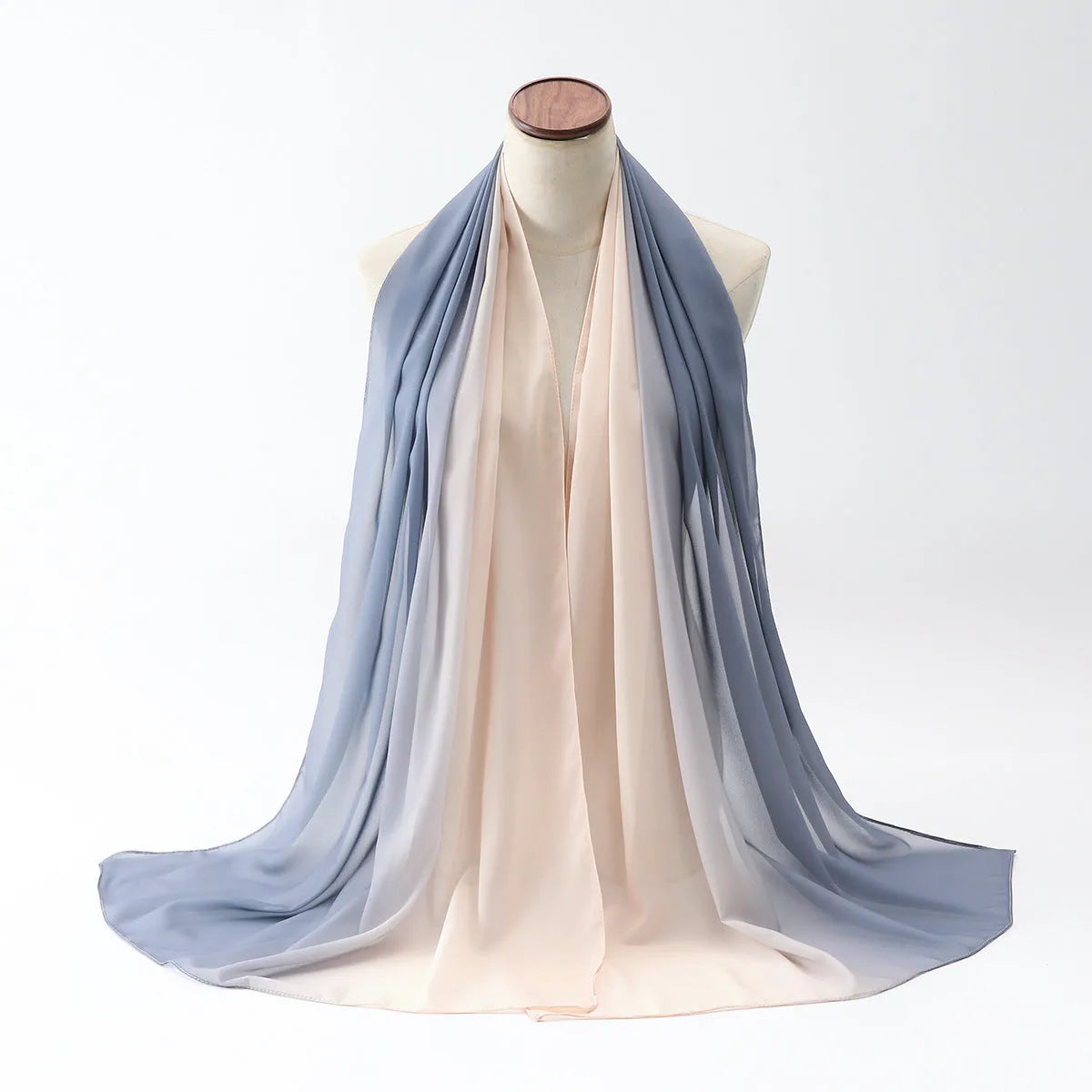 Women's lightweight chiffon summer scarf in ethnic Pu long style