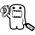Creative cartoon design car sticker vinyl decal measuring 15cm by 12cm