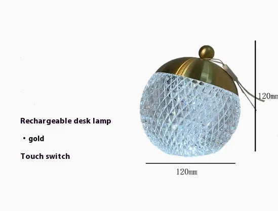 Portable dimmable LED desk lamp with touch control in chrome finish