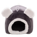 Thick small pet bed warm cloth bird nest for hamster winter bedding Gray Orange